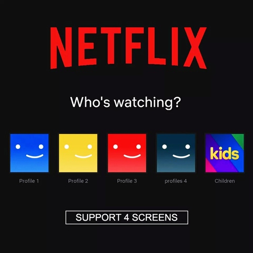 Product picture Netflix 1, 3 ,6 ,12 months Premium account warranty 4 screen